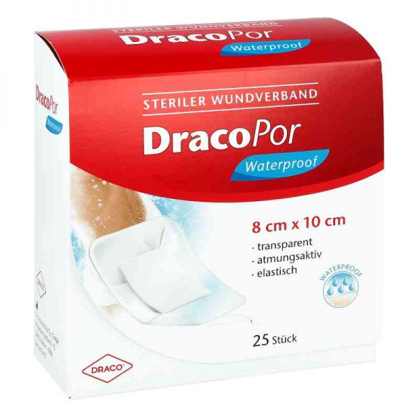 Dracopor waterproof Wundverband steril 8x10cm (25 stk)