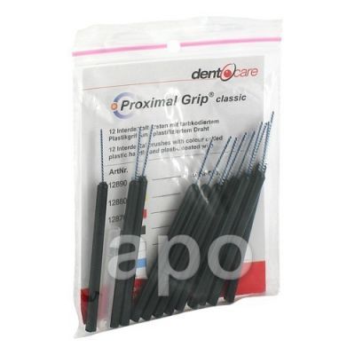 Proximal Grip xx-fein schwarz Interdentalbürste (12 stk)