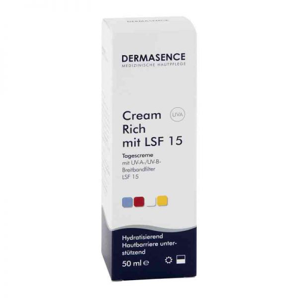 Dermasence Cream rich mit Lsf 15 (50 ml)