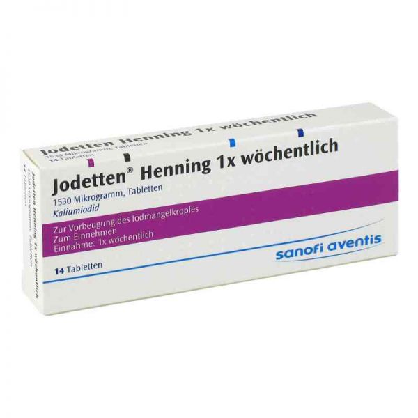 Jodetten Henning 1x wöchentlich 1530 Mikrogramm (14 stk)