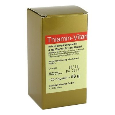 Thiamin Kapseln Vitamin B1 (120 stk)