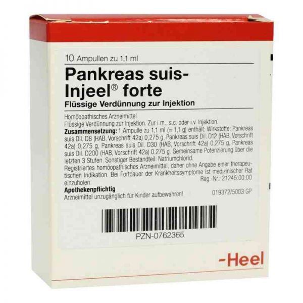 Pankreas Suis Injeel forte Ampullen (10 stk)