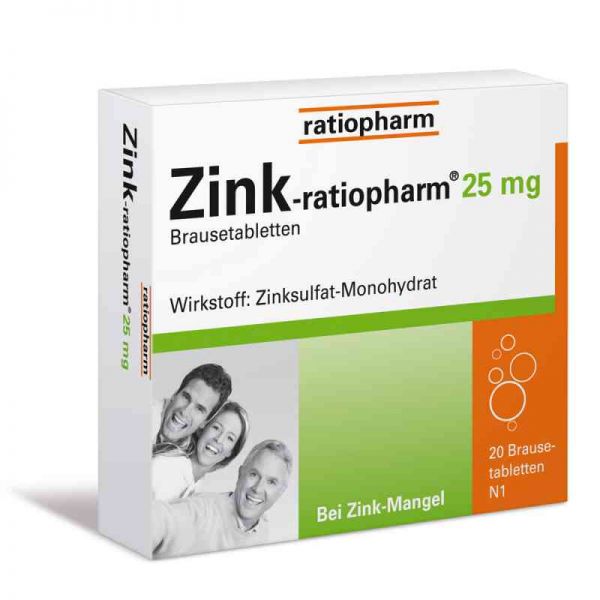 Zink-ratiopharm 25mg (20 stk)