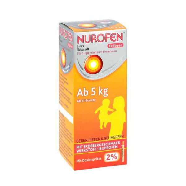 Nurofen Junior Fiebersaft Erdbeer 2% (100 ml)