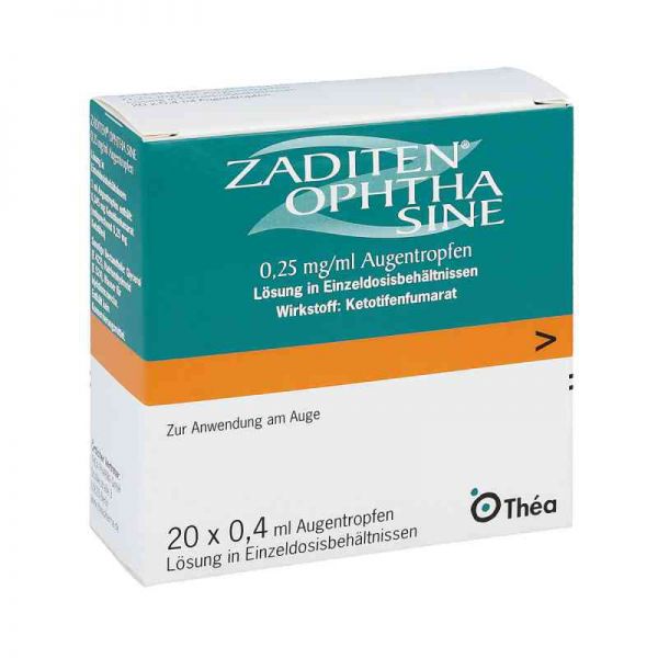 ZADITEN ophtha sine 0,25mg/ml Augentropfen (20 stk)