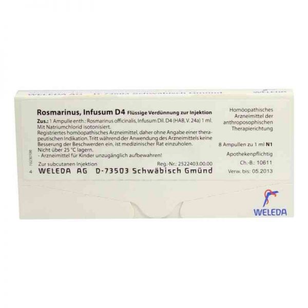 Rosmarinus D 4 Ampullen (8X1 ml)