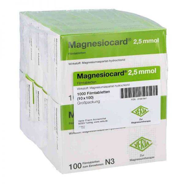 Magnesiocard 2,5 mmol Filmtabletten (10X100 stk)