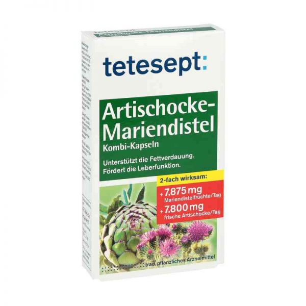 Tetesept Artischocke-Mariendistel Kombi-Kapseln (40 stk)