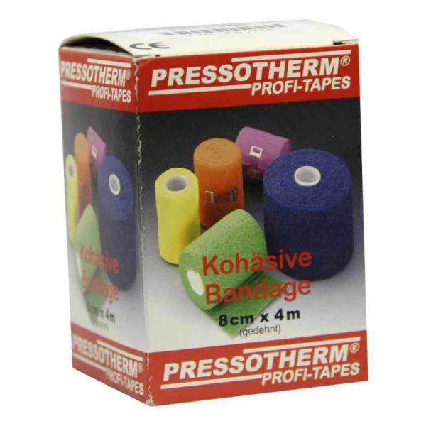 Pressotherm Kohäsive Bandage 8cmx4m rot (1 stk)