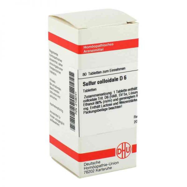 Sulfur Colloidale D 6 Tabletten (80 stk)