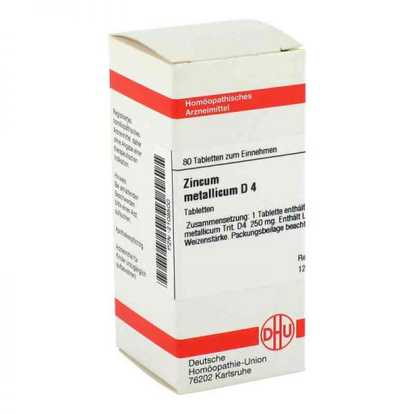 Zincum Metallicum D 4 Tabletten (80 stk)