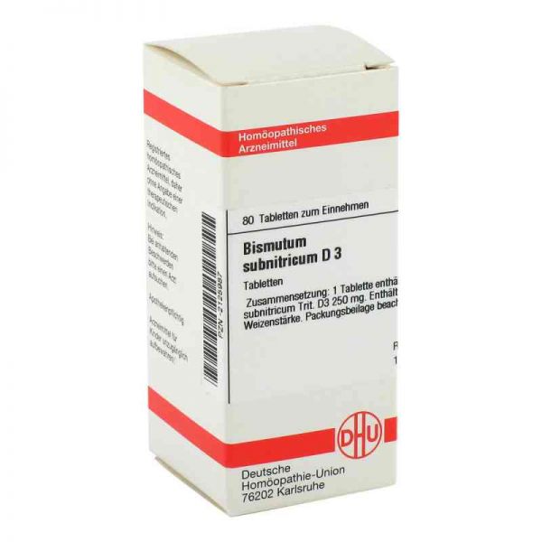 Bismutum Subnitricum D 3 Tabletten (80 stk)