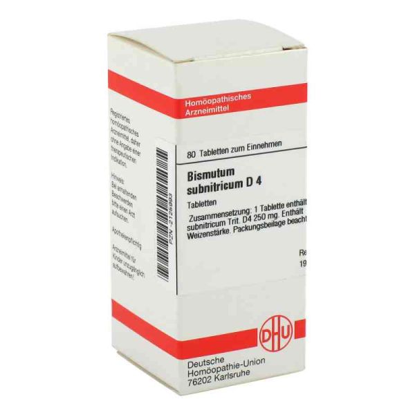 Bismutum Subnitricum D 4 Tabletten (80 stk)