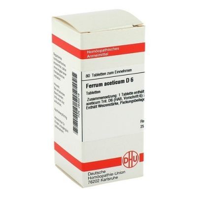 Ferrum Aceticum D 6 Tabletten (80 stk)