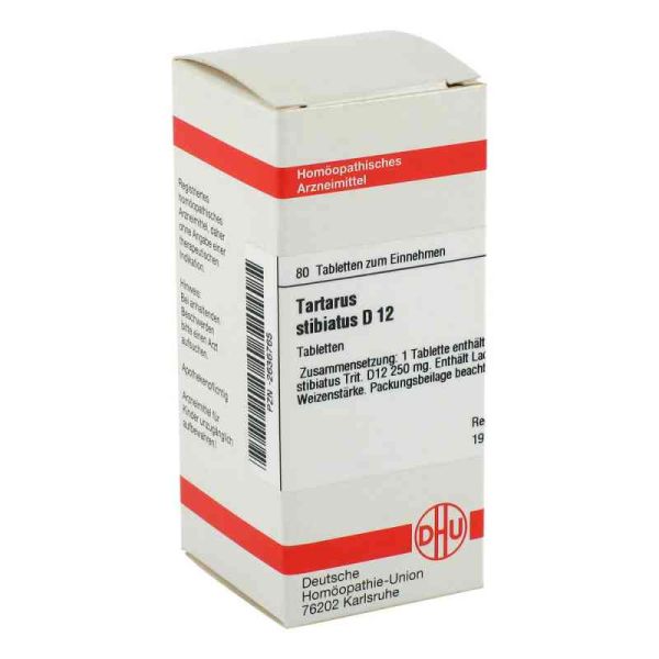 Tartarus Stibiatus D 12 Tabletten (80 stk)