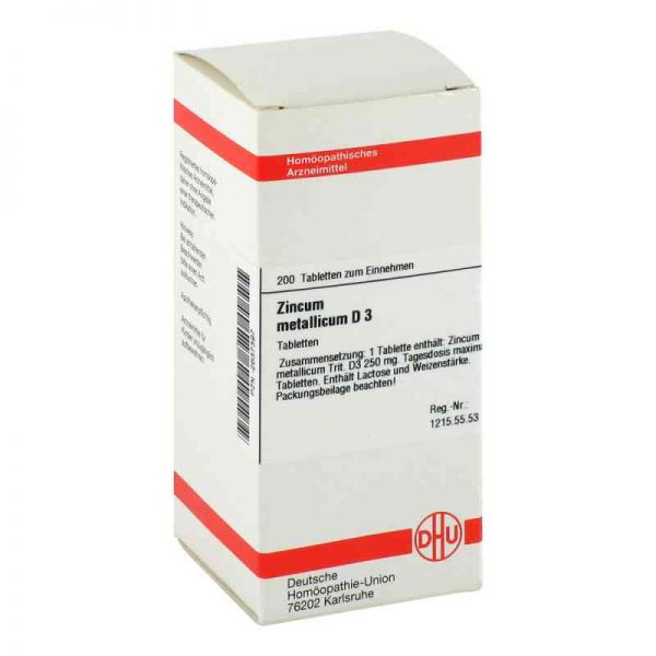 Zincum Metallicum D 3 Tabletten (200 stk)