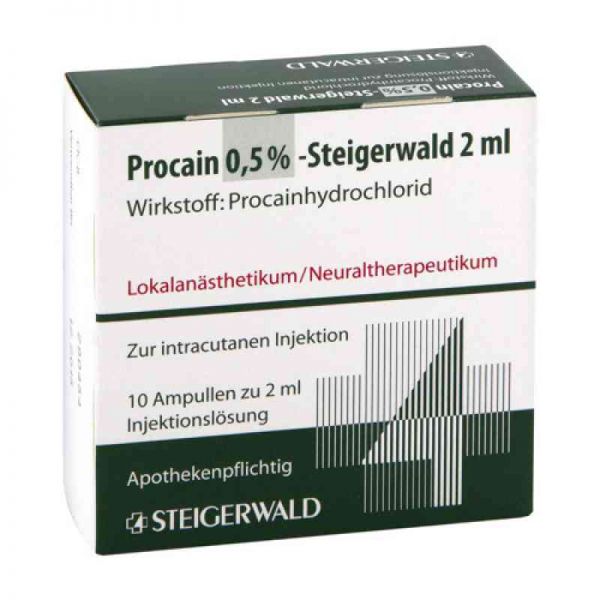 Procain 0,5% Steigerwald Injektionslösung (10X2 ml)