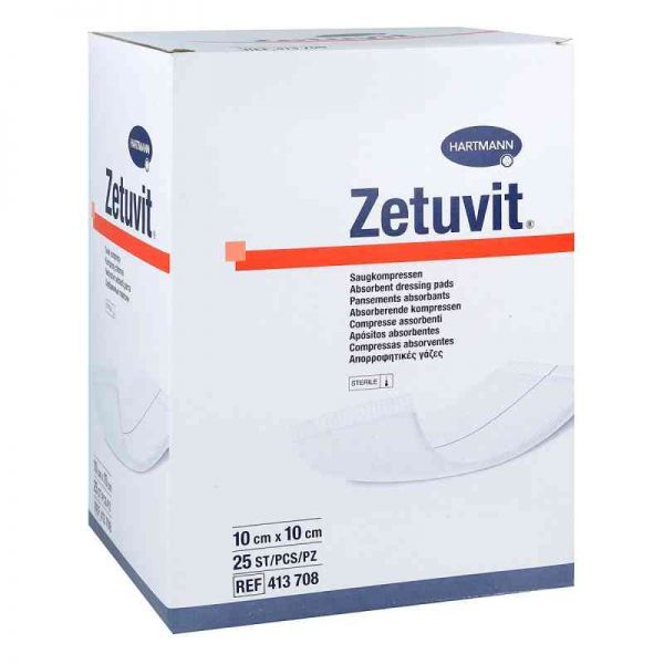 Zetuvit Saugkompresse steril 10x10 cm (25 stk)