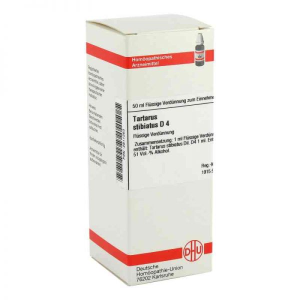 Tartarus Stibiatus D 4 Dilution (50 ml)