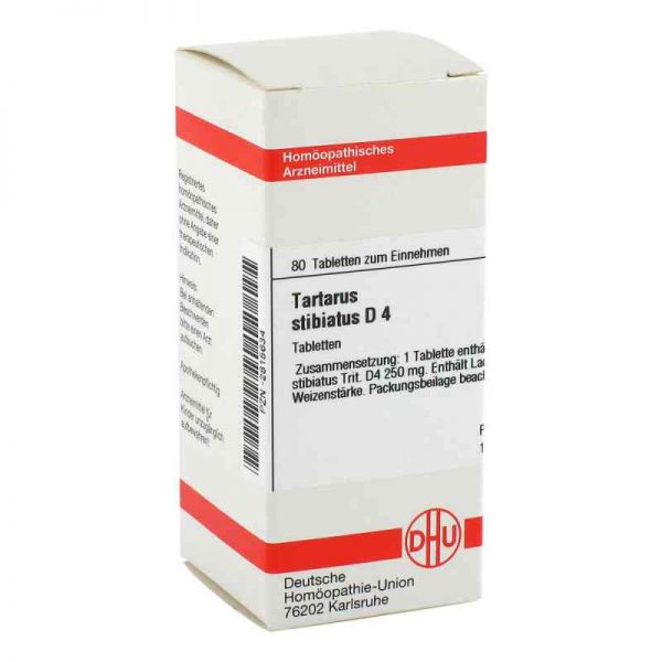 Tartarus Stibiatus D 4 Tabletten (80 stk)