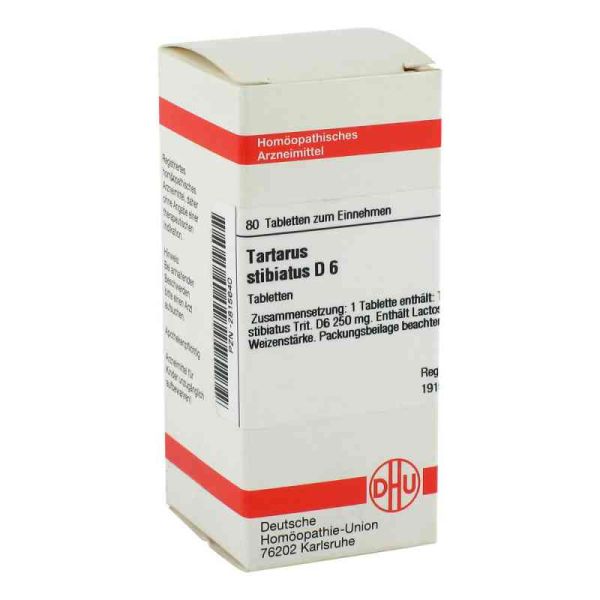 Tartarus Stibiatus D 6 Tabletten (80 stk)