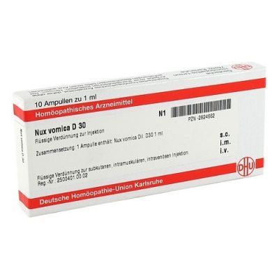 Nux Vomica D 30 Ampullen (10X1 ml)