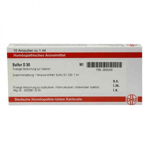 Sulfur D 30 Ampullen (10X1 ml)