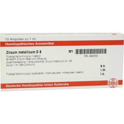 Zincum Metallicum D 8 Ampullen (10X1 ml)