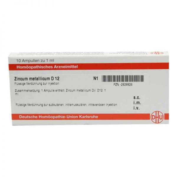 Zincum Metallicum D 12 Ampullen (10X1 ml)