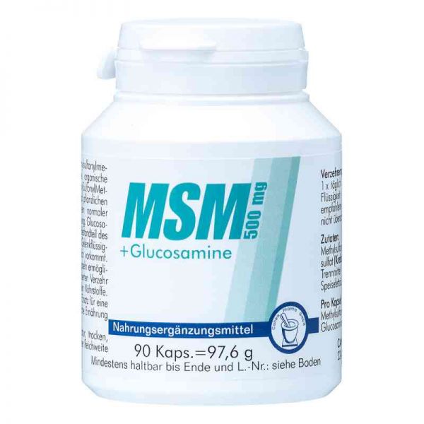 Msm 500 mg + Glucosamine Kapseln (90 stk)