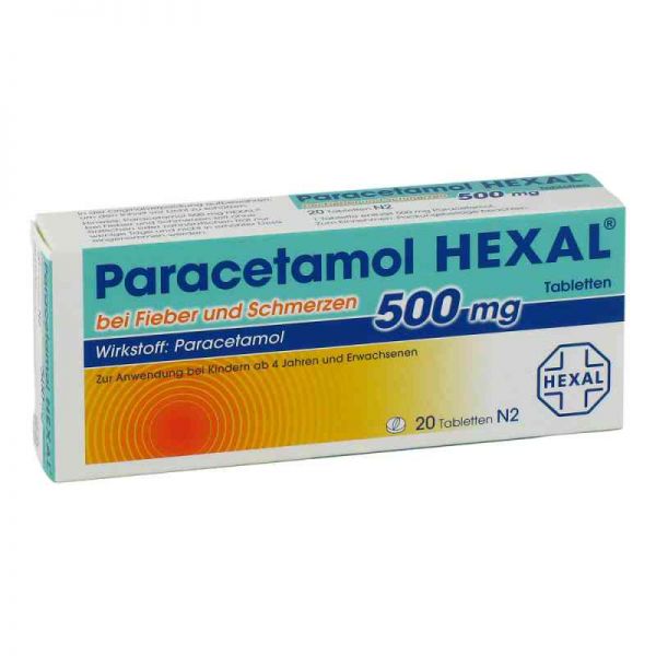 Paracetamol 500mg HEXAL bei Fieber und Schmerzen (20 stk)