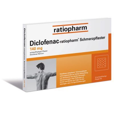 Diclofenac-ratiopharm Schmerzpflaster 140mg (10 stk)