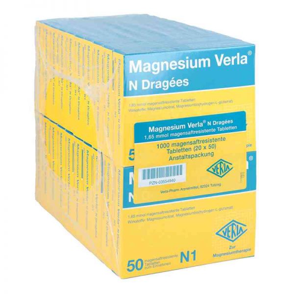 Magnesium Verla N Dragees (20X50 stk)