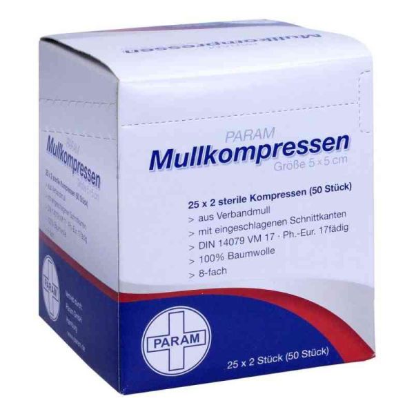 Mullkompressen 5x5 cm 8-fach steril (25X2 stk)