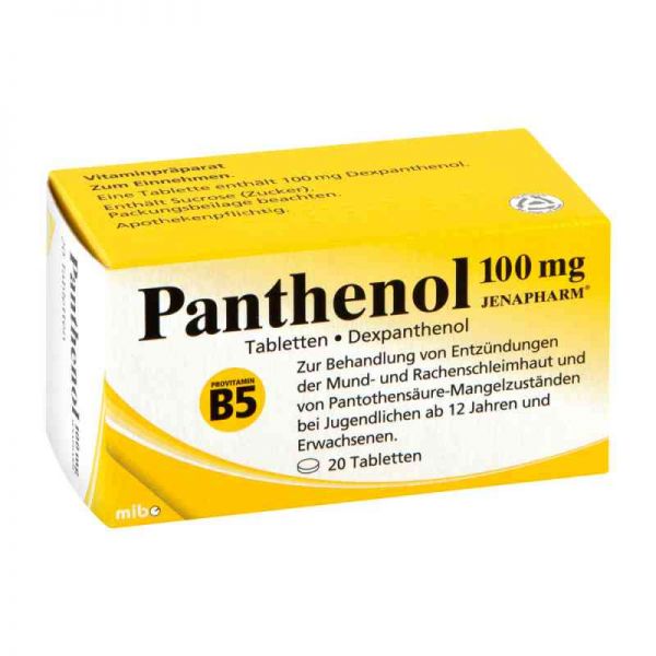 Panthenol 100 mg Jenapharm Tabletten (20 stk)