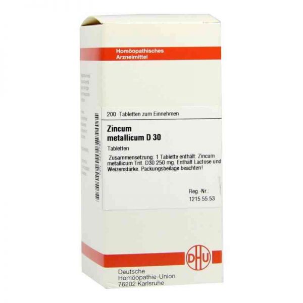 Zincum Metallicum D 30 Tabletten (200 stk)