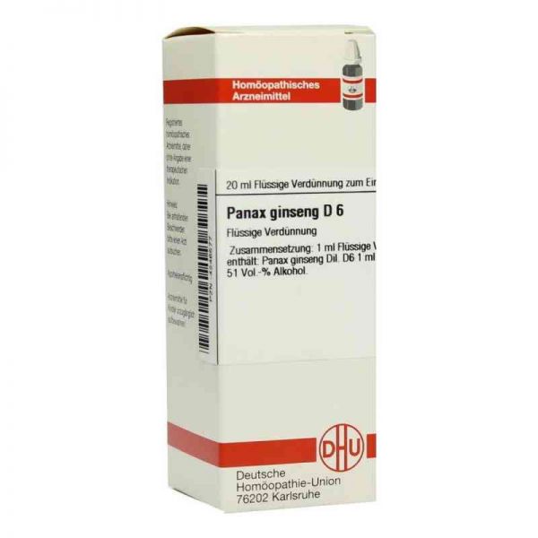 Panax Ginseng D 6 Dilution (20 ml)