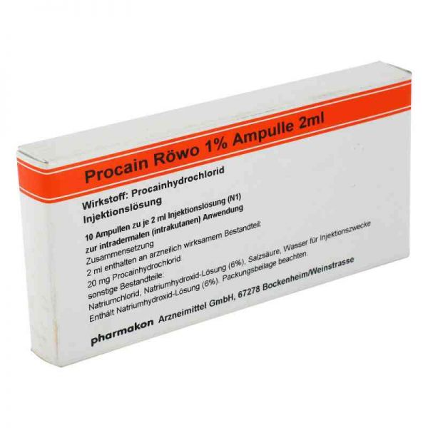 Procain Röwo 1% Ampullen 2 ml (10X2 ml)