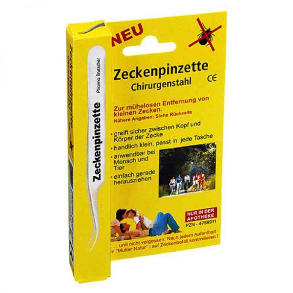 Zeckenpinzette Chirurgenstahl (1 stk)