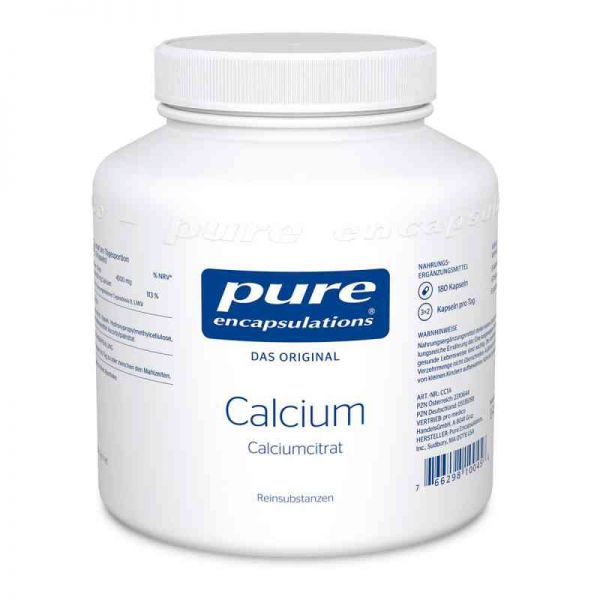 Pure Encapsulations Calcium Calciumcitrat Kapseln (180 stk)