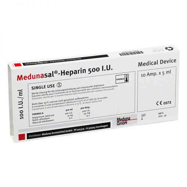 Medunasal Heparin 500 I.u. Ampullen (10X5 ml)