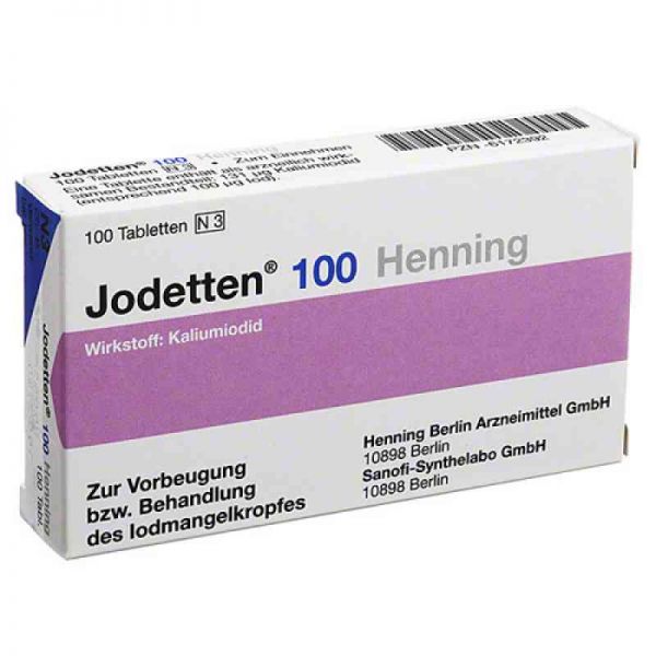 Jodetten 100 Henning 100 Mikrogramm (100 stk)