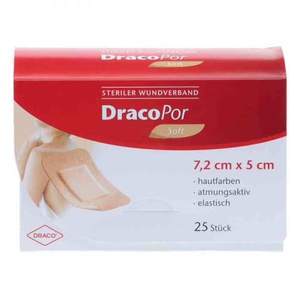 Dracopor Wundverband 7,2x5cm steril hautfarben (25 stk)