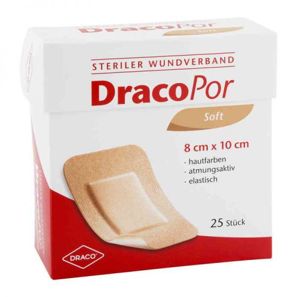 Dracopor Wundverband 10x8cm steril hautfarben (25 stk)