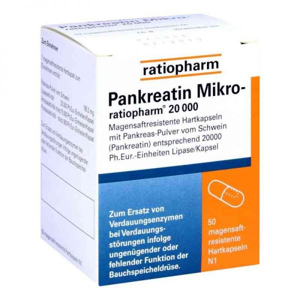 Pankreatin Mikro-ratiopharm 20000 (50 stk)