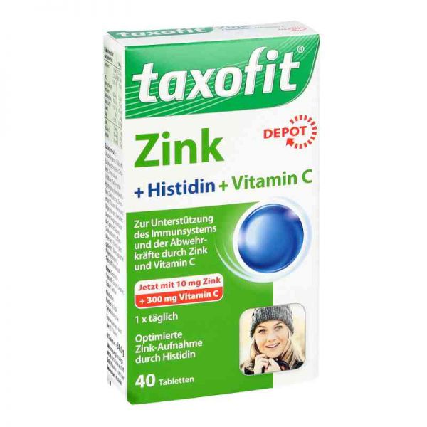 Taxofit Zink+histidin mit Vitamin C Tabletten (40 stk)