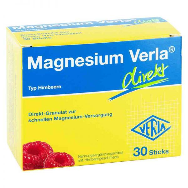 Magnesium Verla direkt Granulat Himbeere (30 stk)