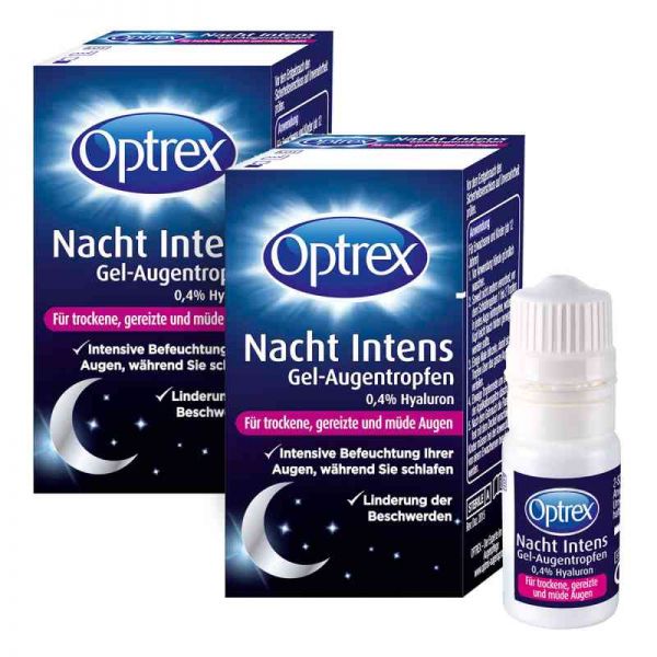 Optrex Nacht Intens Gel-augentropen 0,4 Hyaluron (2x10 ml)