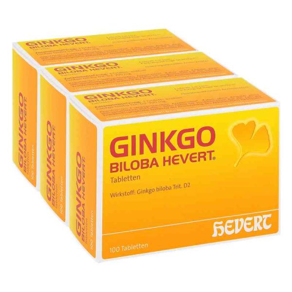 Ginkgo Biloba Hevert Tabletten (3X100 stk)