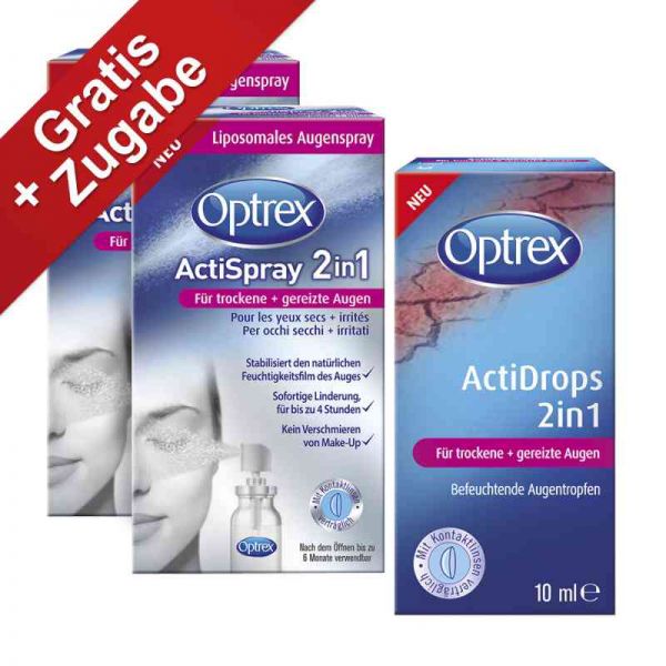 Optrex Actispray 2in1 für trockene+gereizte Augen (1 stk)